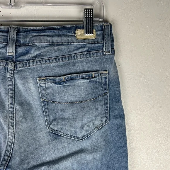 Paige Roxbury Low Rise Peg Leg Jeans Skinny Light Blue Denim Pockets 29 Casual - Picture 6 of 11